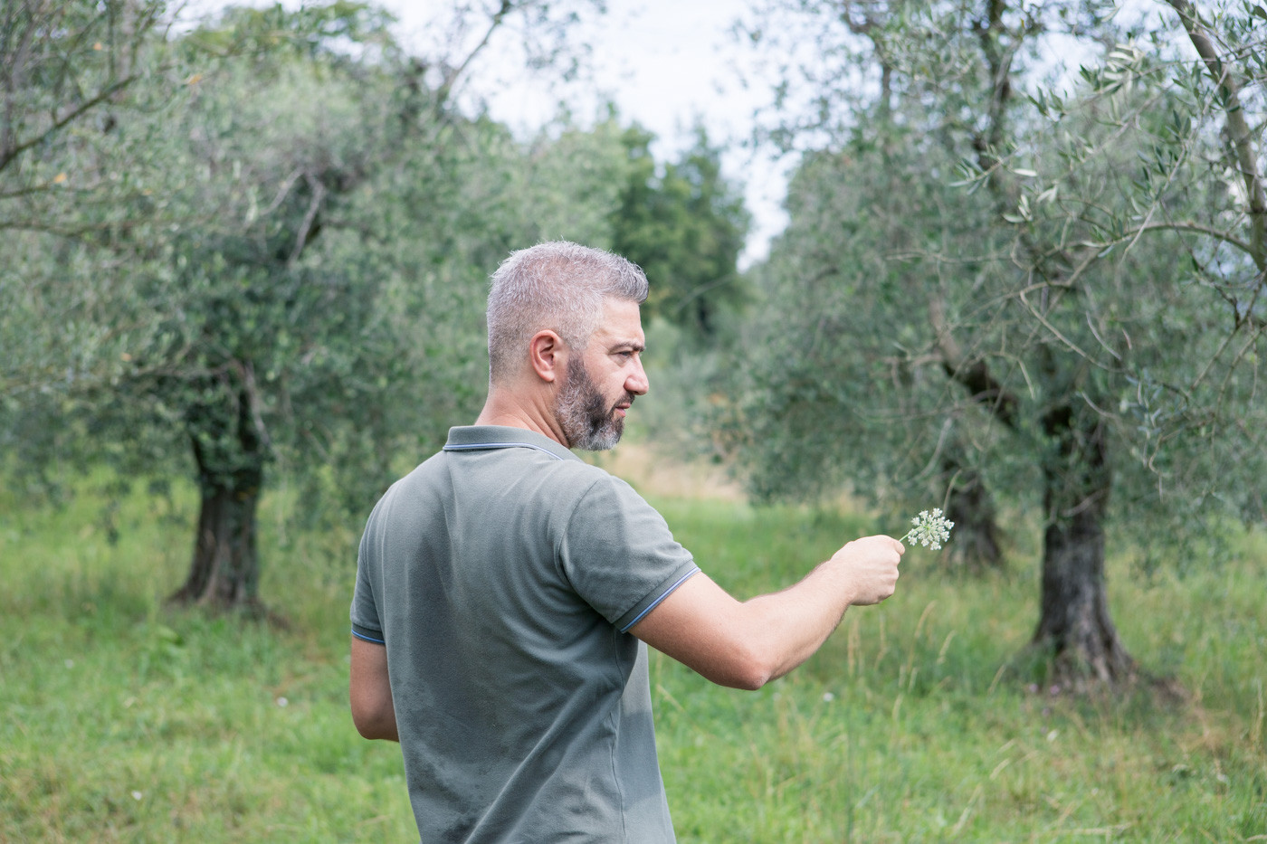 A man walking in the fields